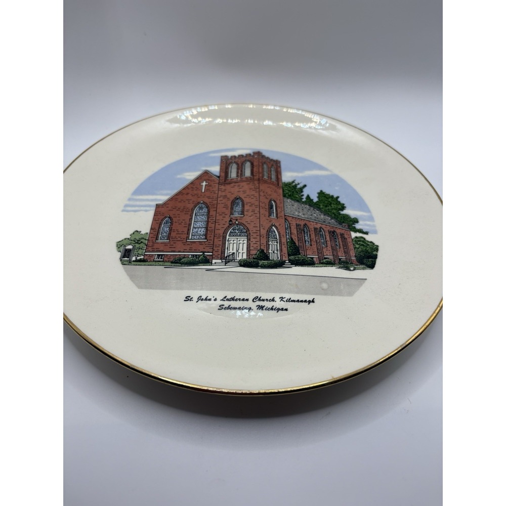 Vintage 1976 St Johns Lutheran Church Kilmanagh Sebewaing MI Centennial Plate